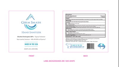 Usa Germ Smash 236.58ml (2020 06 17 Germsmash Bottletrio Labels 236.58ml)